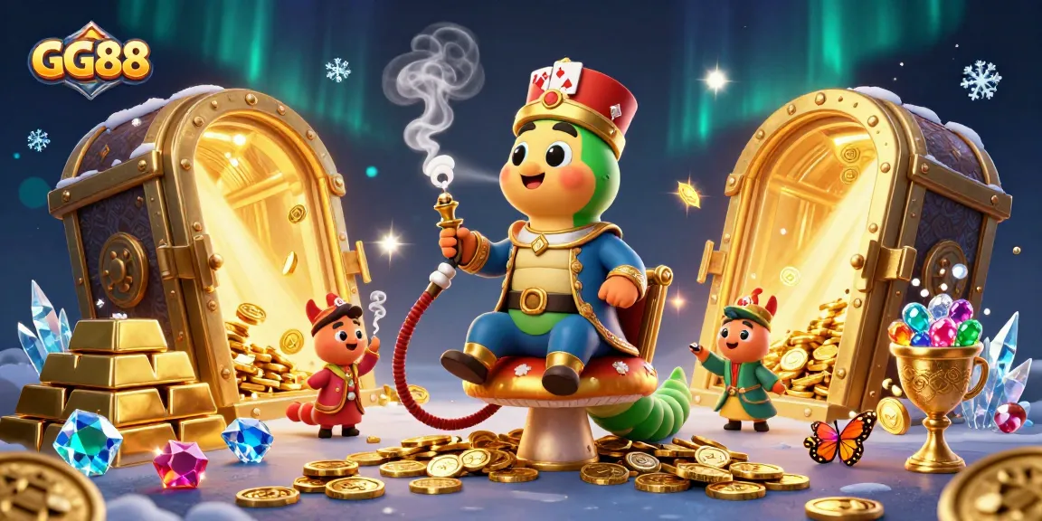 Engage with GG88's dynamic casino experience featuring vibrant 3D characters and gambling elements.