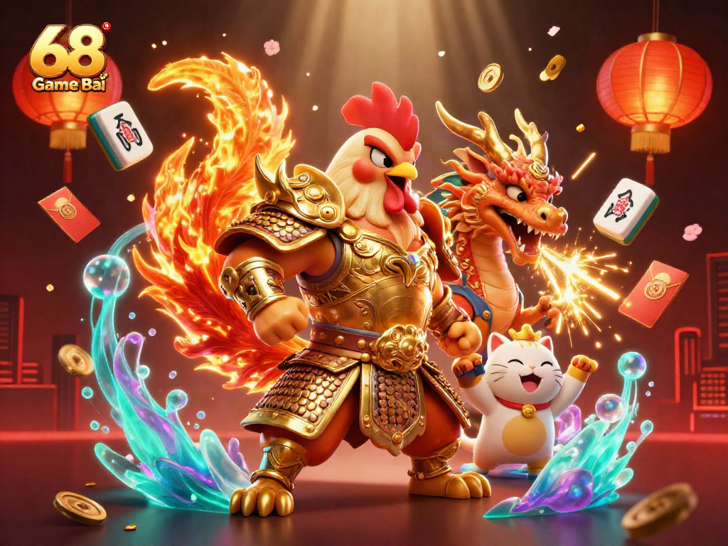 Engage in exciting gameplay with 68 Game Bài featuring vibrant characters and dynamic casino elements.