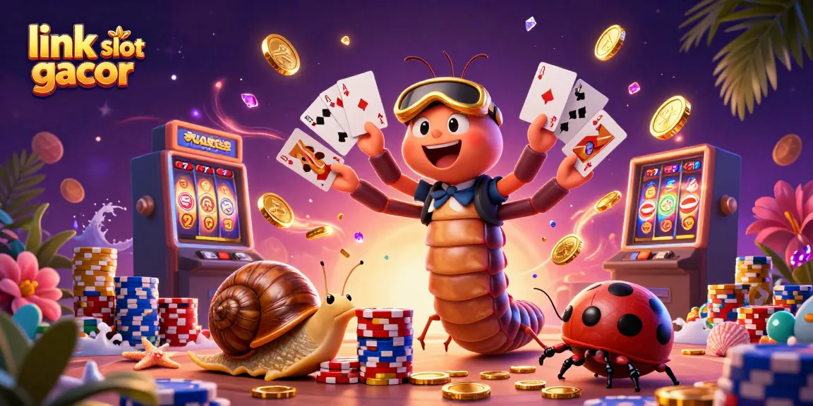 Experience the thrill of gambling with link slot gacor featuring a vibrant 3D casino scene.