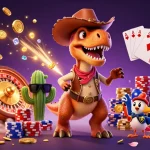 Experience the thrill of m98 casino action with a dynamic 3D scene featuring characters and vibrant gambling elements.