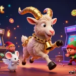 Sbobet offers an engaging gaming experience with vibrant, festive 3D characters in an exciting casino scene.