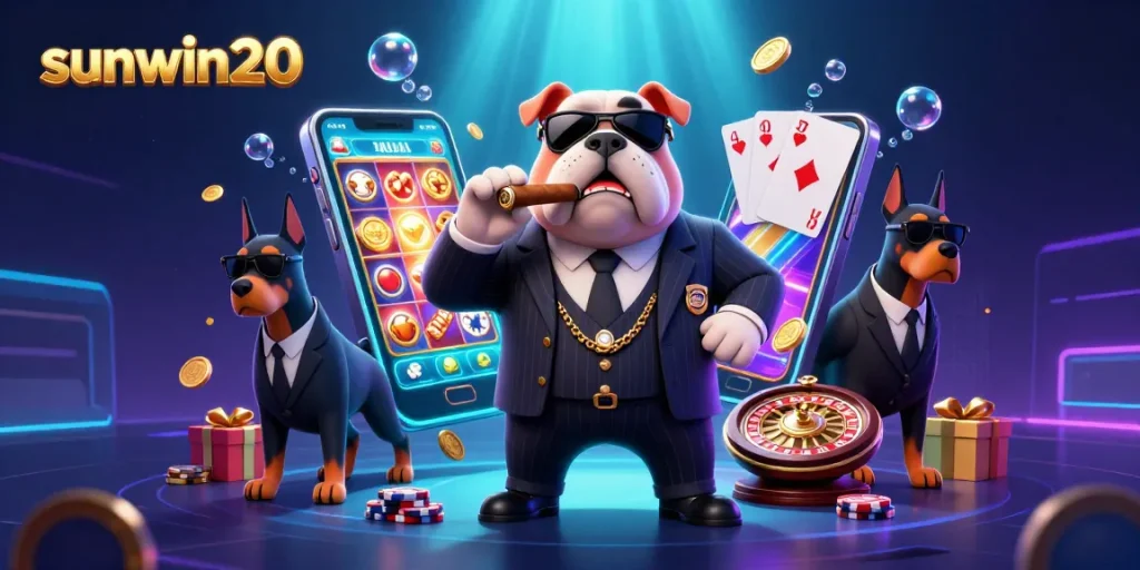 Experience the thrill at sunwin20 with 3D mafia-themed casino excitement and vibrant gaming elements.